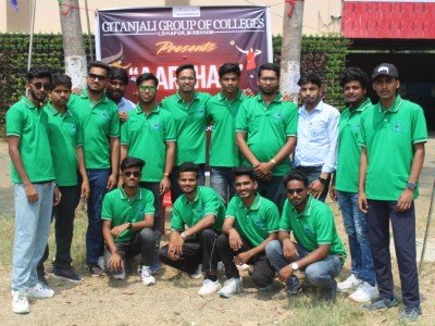 Male GNM nursing students at campus orientation — Rangamati Institute of Nursing, Nalhati, Birbhum